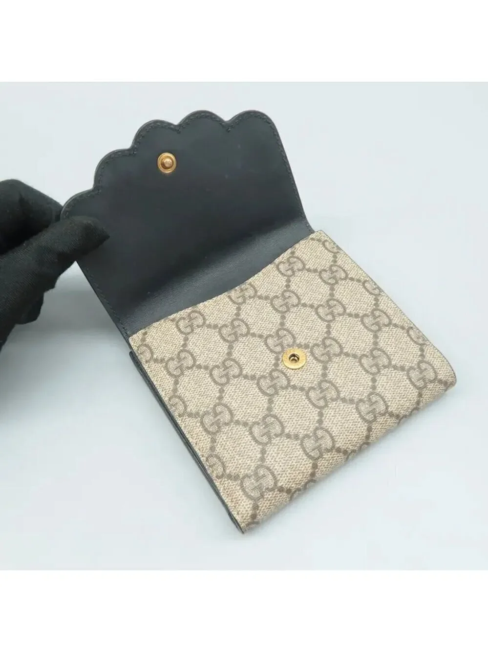 100% Authentic GUCCI Brown Canvas Wallet 120-062324